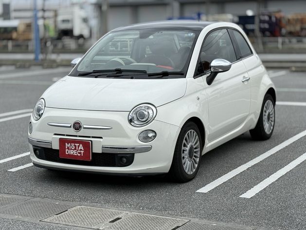 フィアット 500(チンクエチェント) ツインエア ラウンジ ターボ車/ガラスルーフ/ETC/Bluetooth/CD/DVD